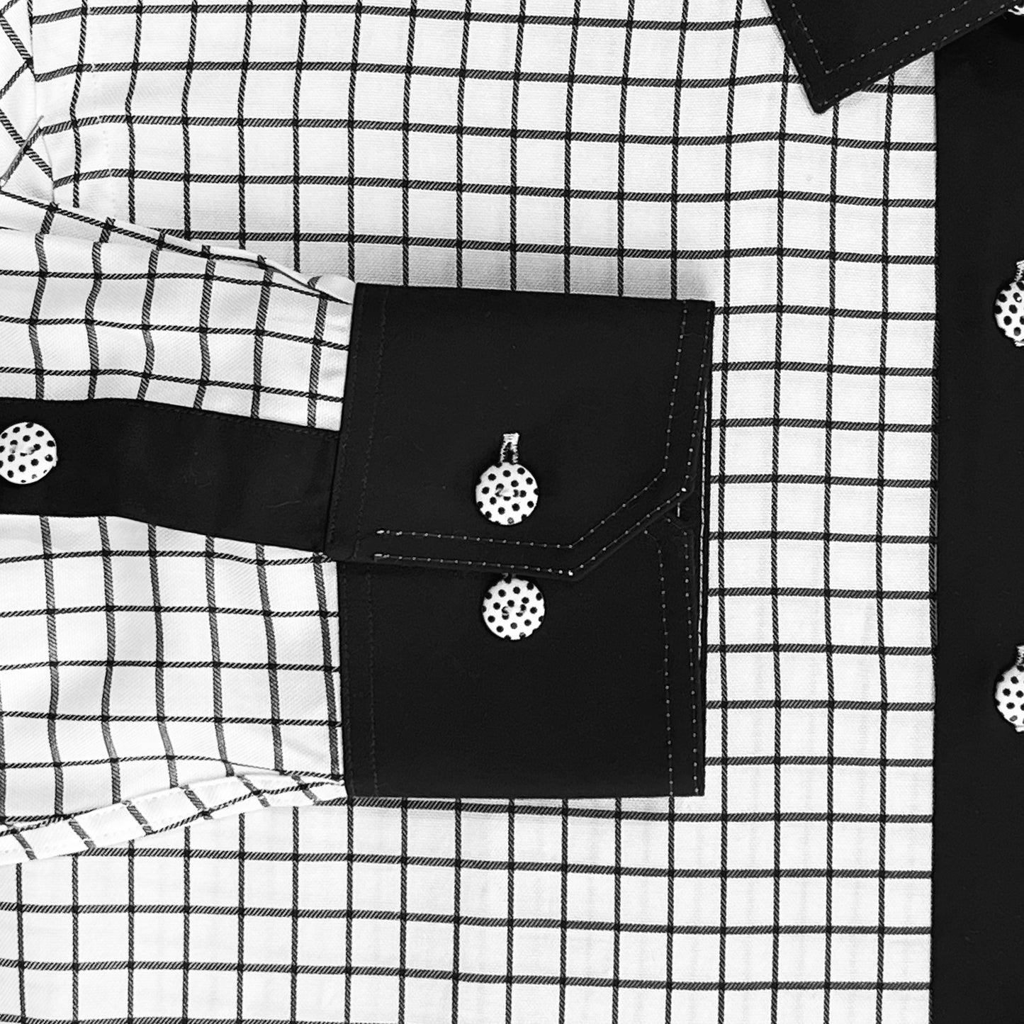 'Dramatic Black and White' Sport Shirt