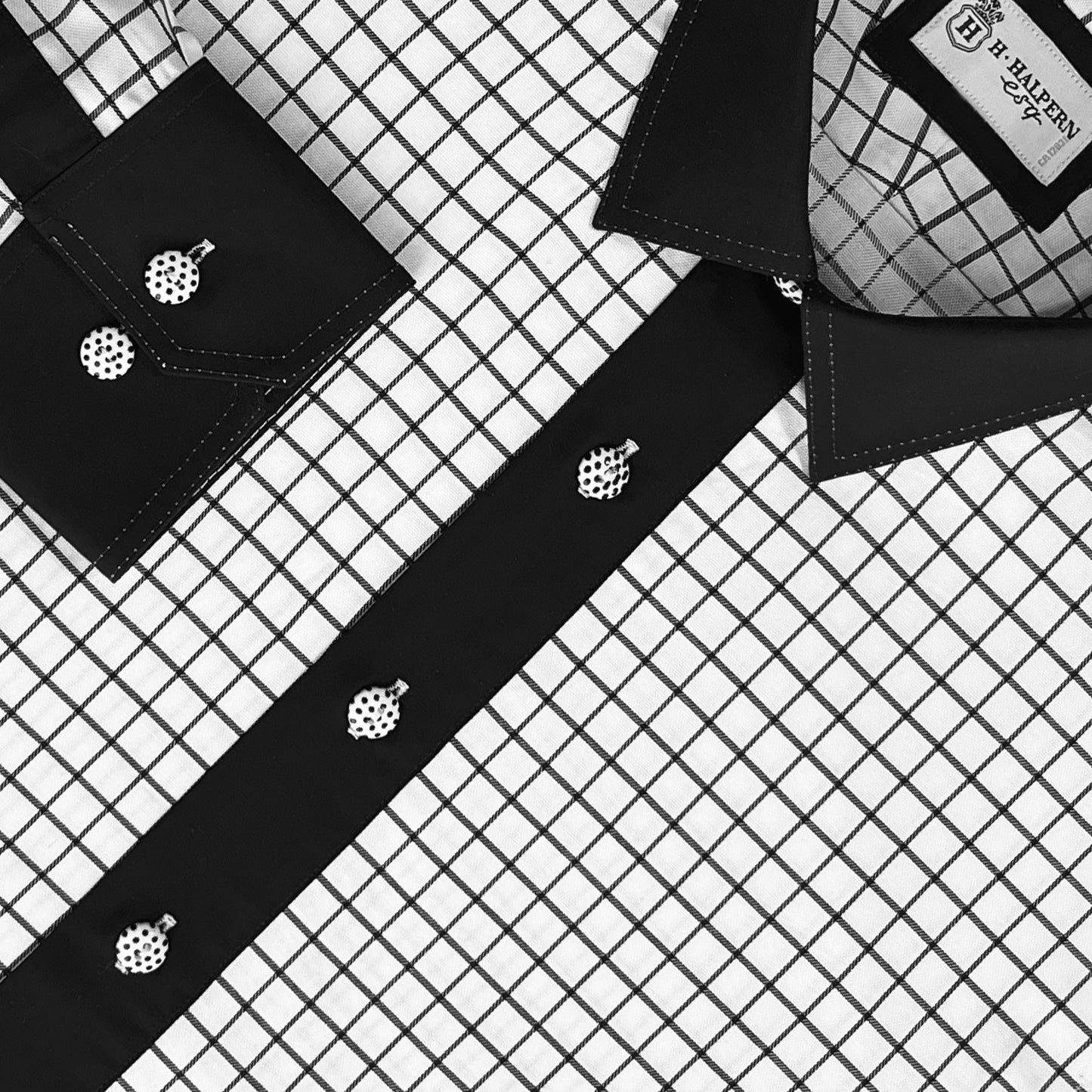 'Dramatic Black and White' Sport Shirt