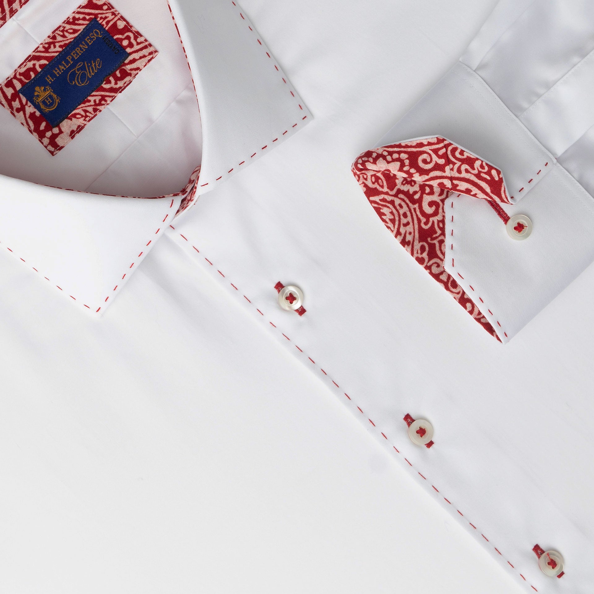H. Halpern Esq. 'Elite Paisley & Pick Stitch' Dress Shirt – H. HALPERN ESQ H. Halpern Esq. 'Elite Paisley & Pick Stitch' Dress Shirt – H. HALPERN ESQ