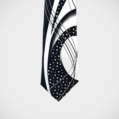 'Dramatic Black and White' Tie