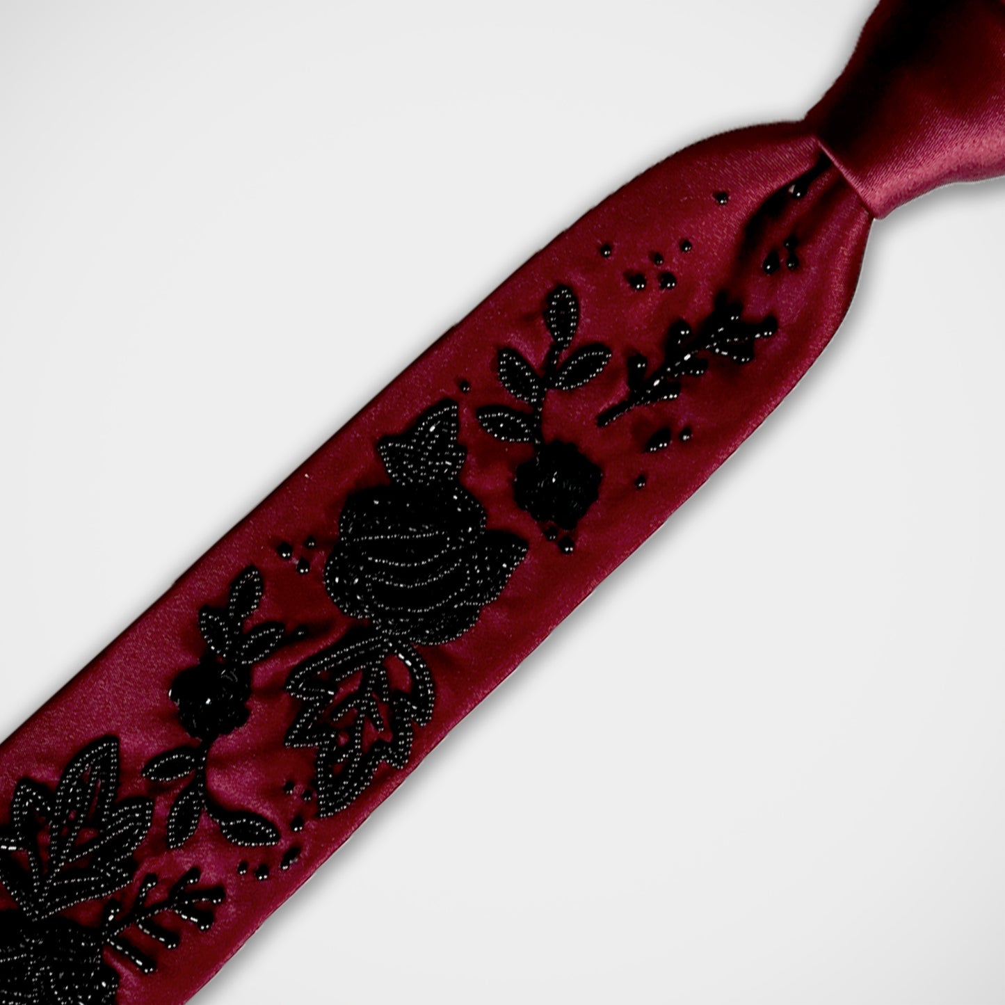 'Limited Edition Beaded Burgundy' Tie