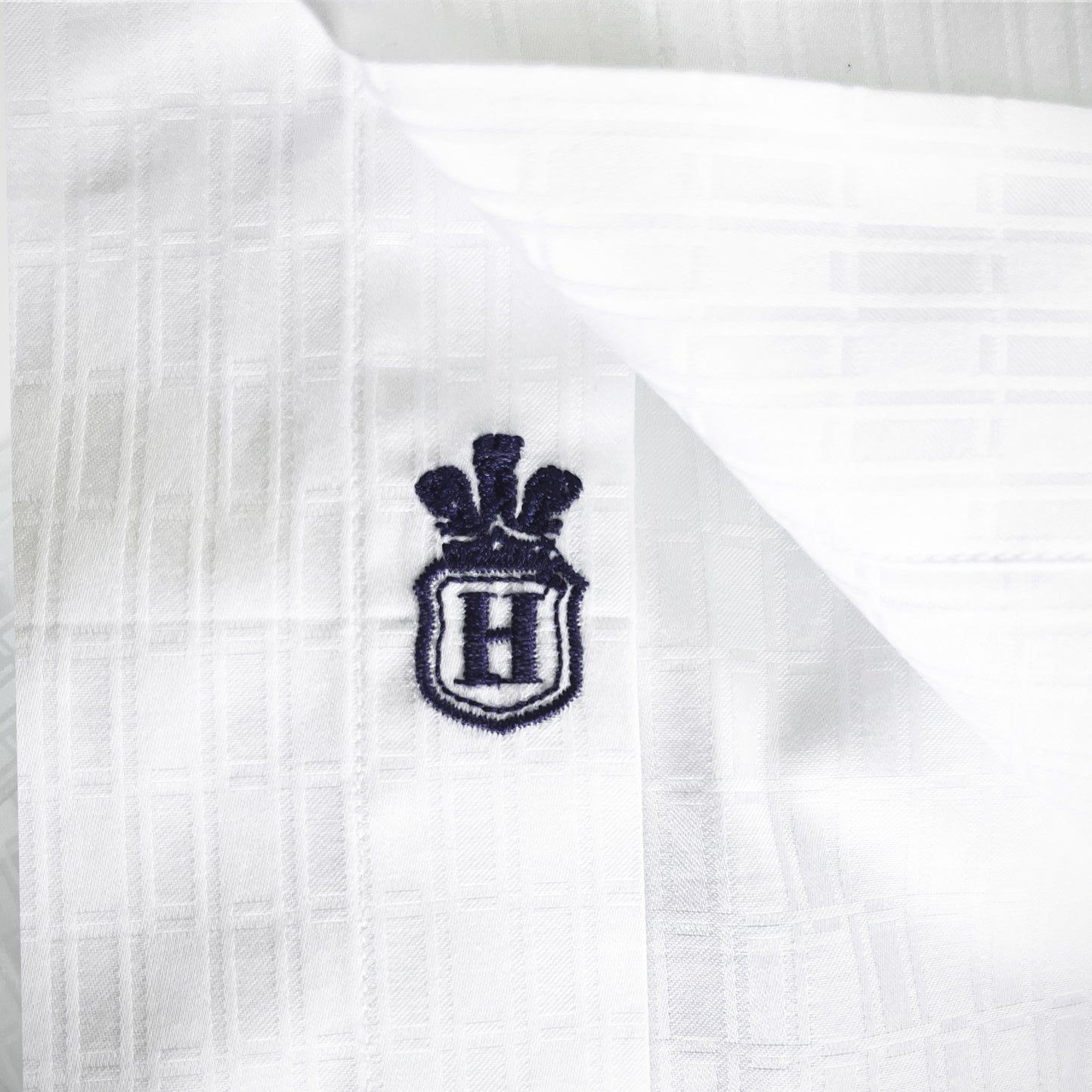 'Geometric White-on-White' Sport Shirt