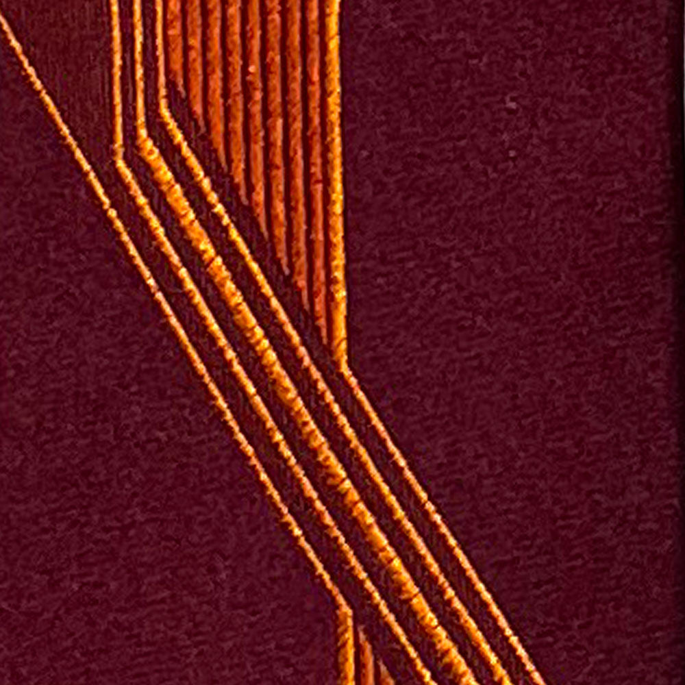 'Art Deco Burgundy Skinny ' Tie