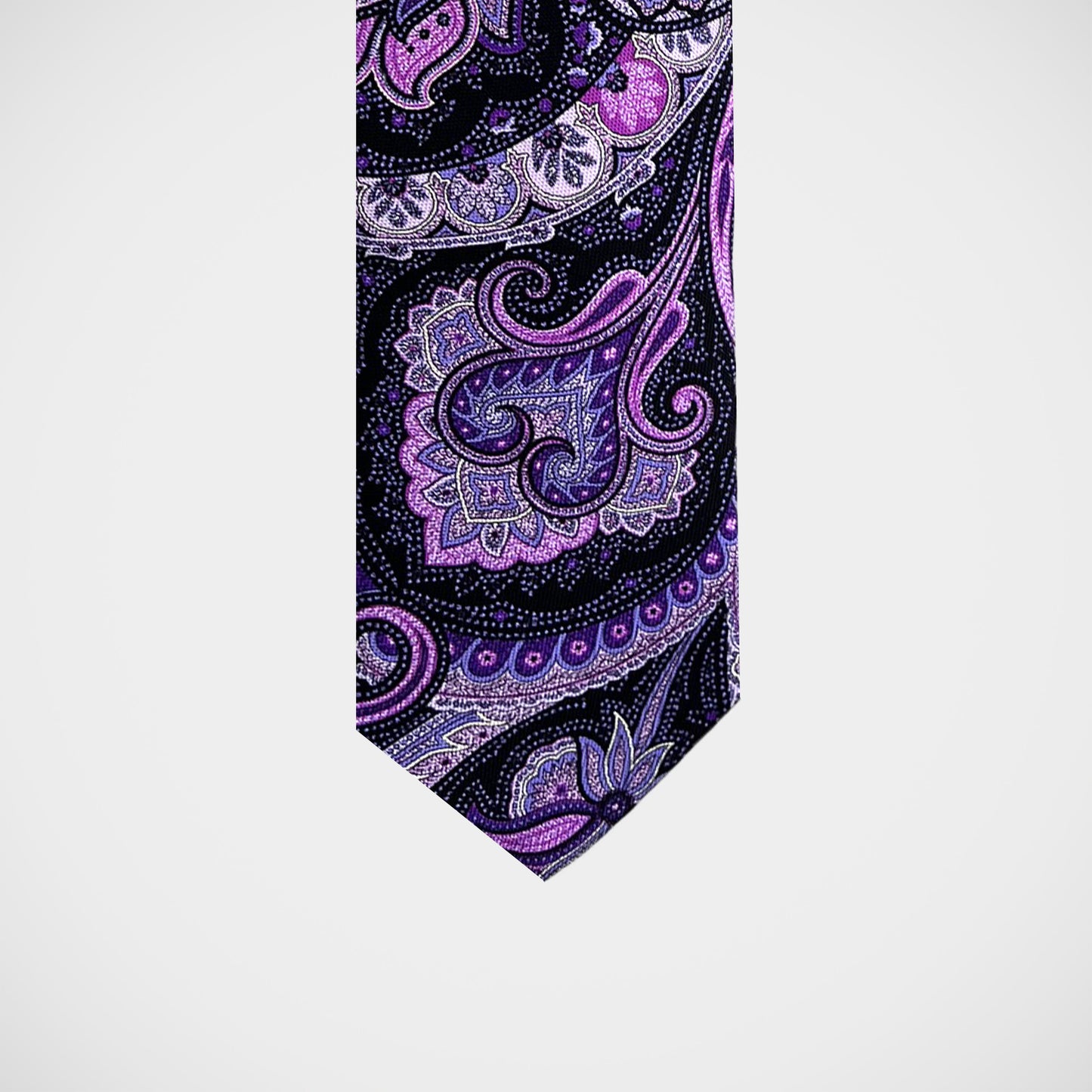 'Black and Purple Paisley' Tie