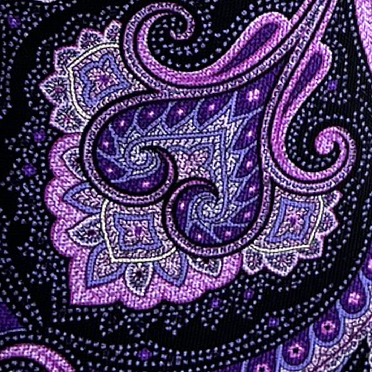 'Black and Purple Paisley' Tie