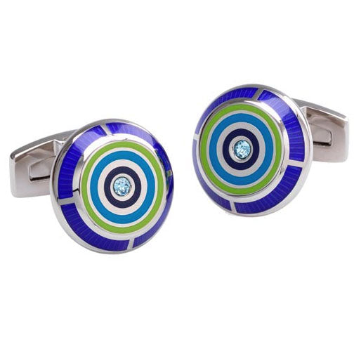 'Blue Bull's eye' Cufflinks