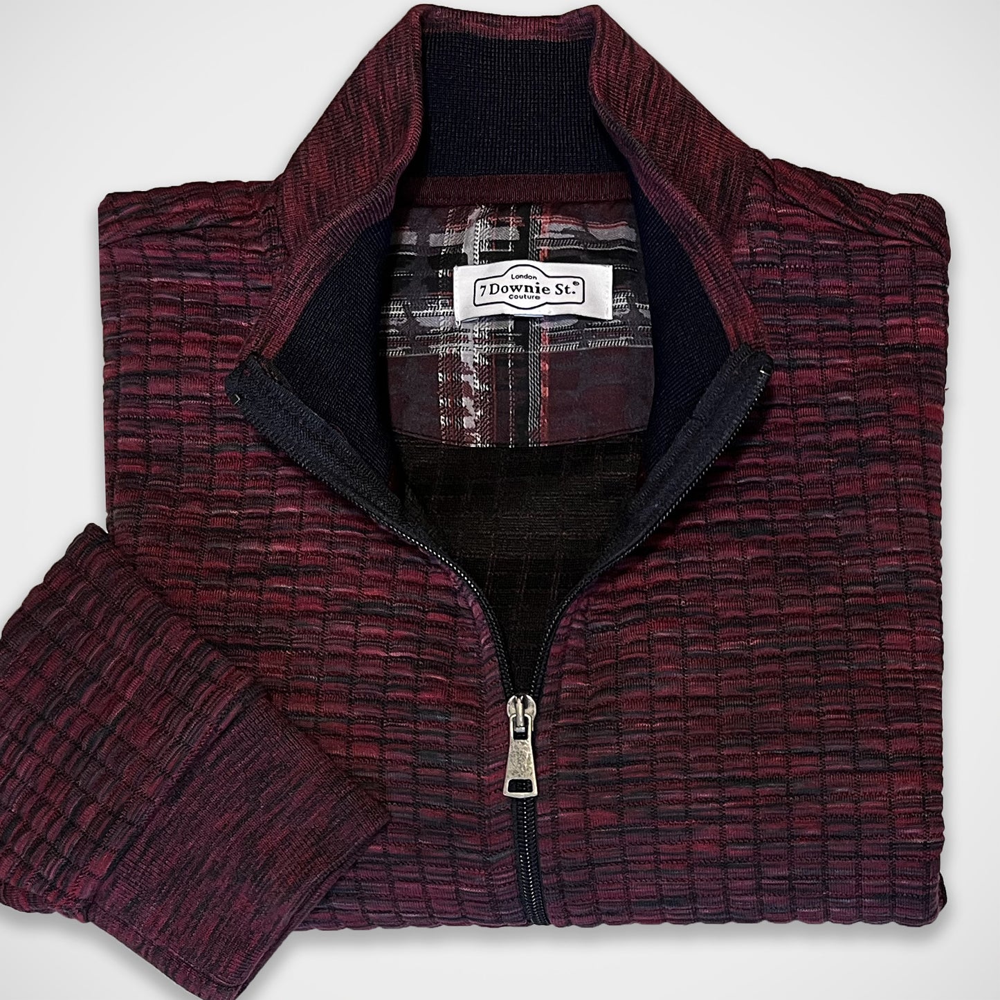 'Waffle Cardigan - Burgundy' Sweater