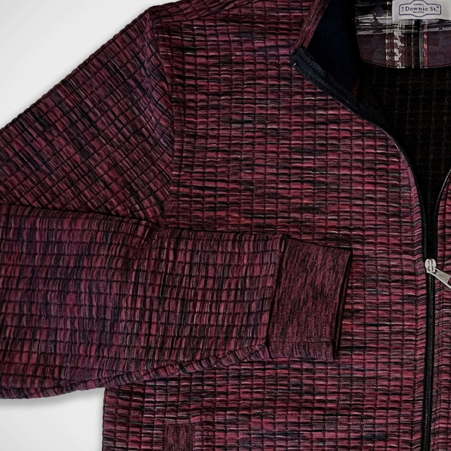 'Waffle Cardigan - Burgundy' Sweater