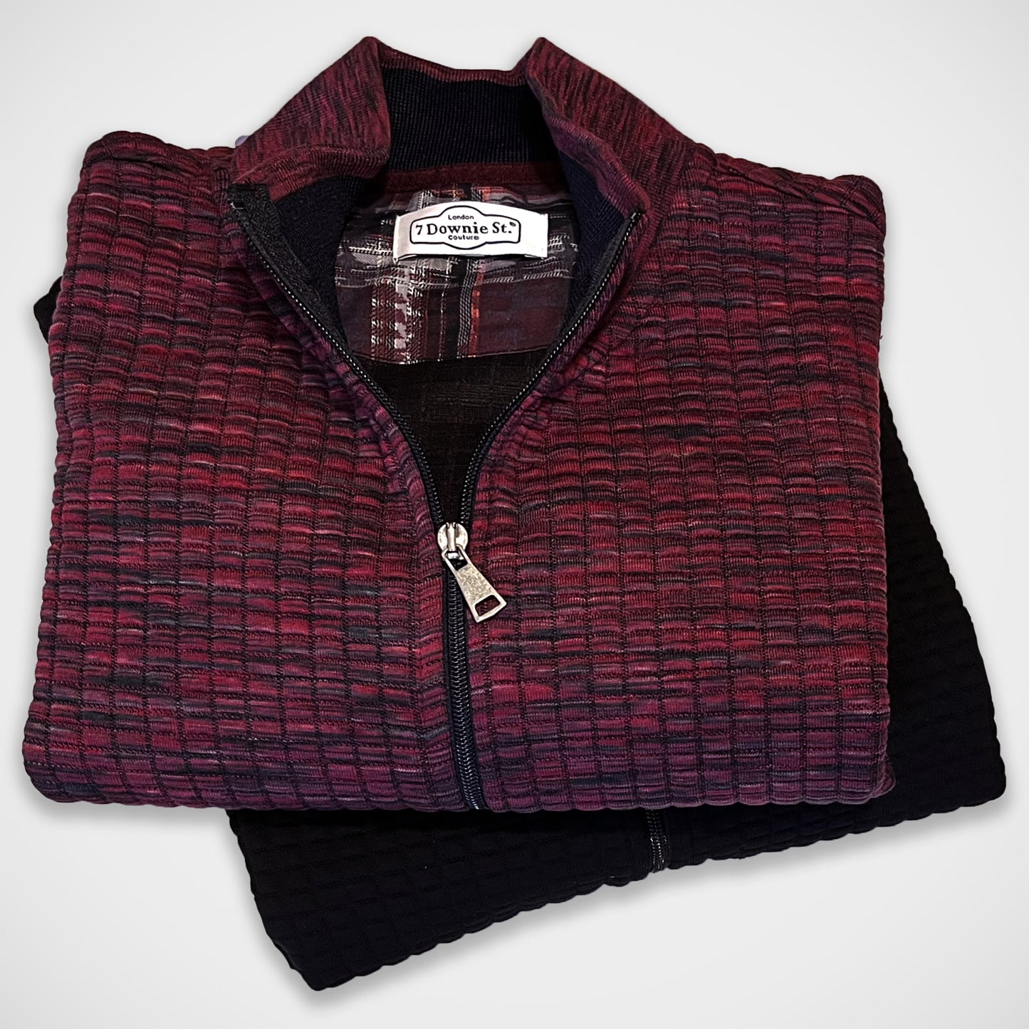 'Waffle Cardigan - Burgundy' Sweater