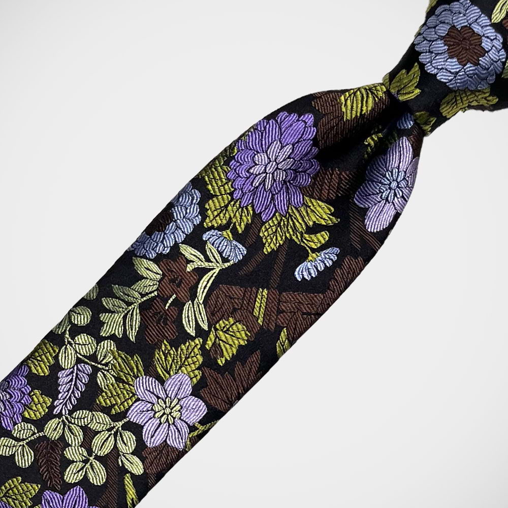 'Purple Woven Floral' Tie