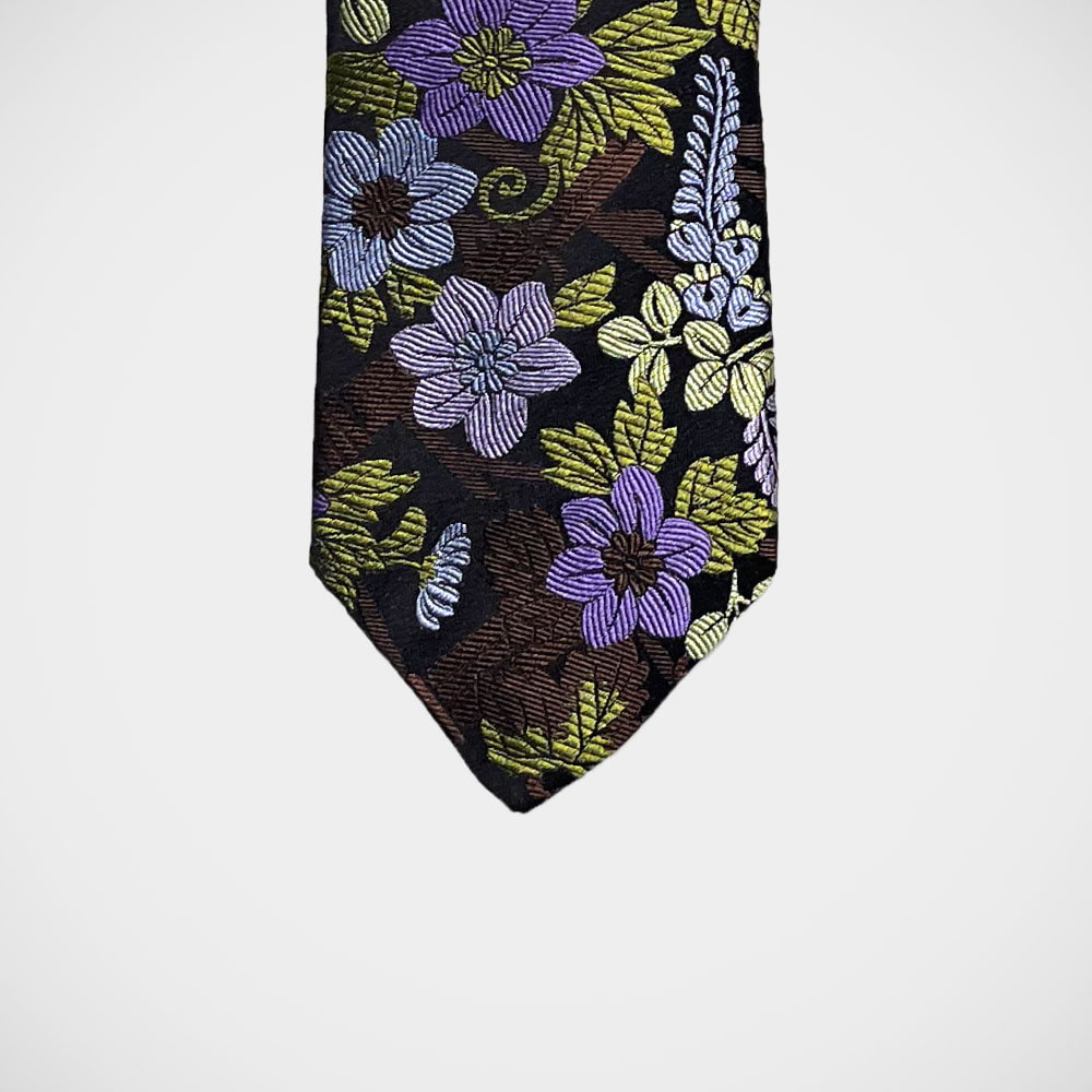 'Purple Woven Floral' Tie