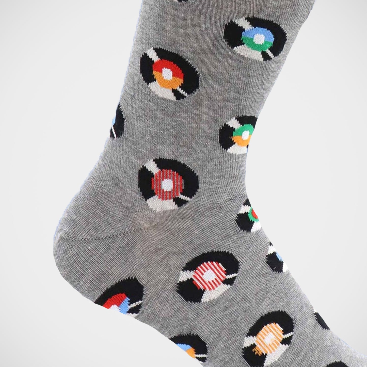 'Records on Grey' Socks