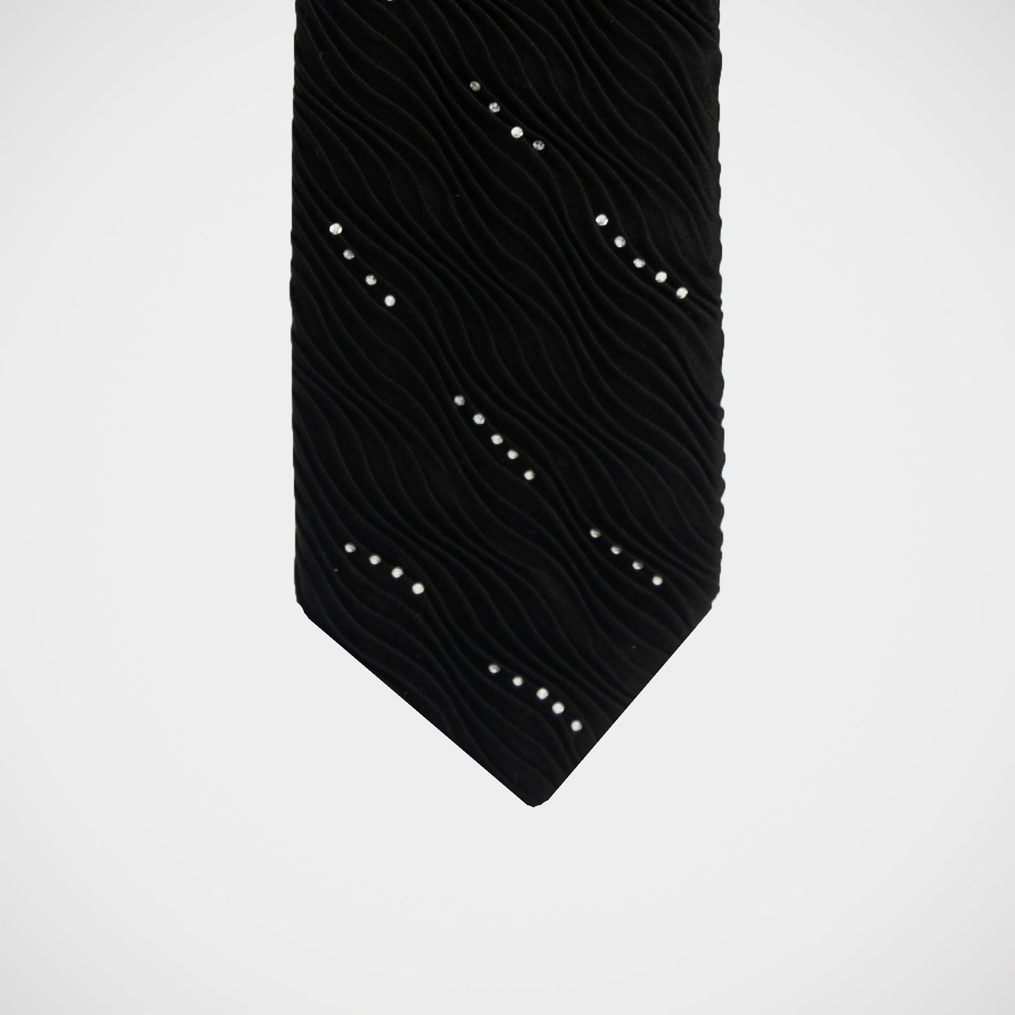 'Swarovski Crystal & Wave Pleats' Tie