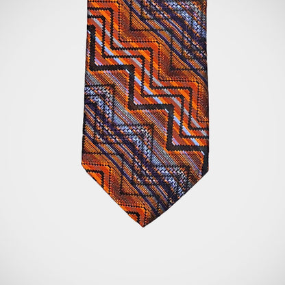 'Zigzag in Orange' Tie