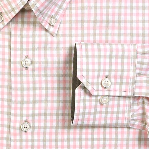 H. Halpern Esq. 'Olive & Pink Check' Button-Down