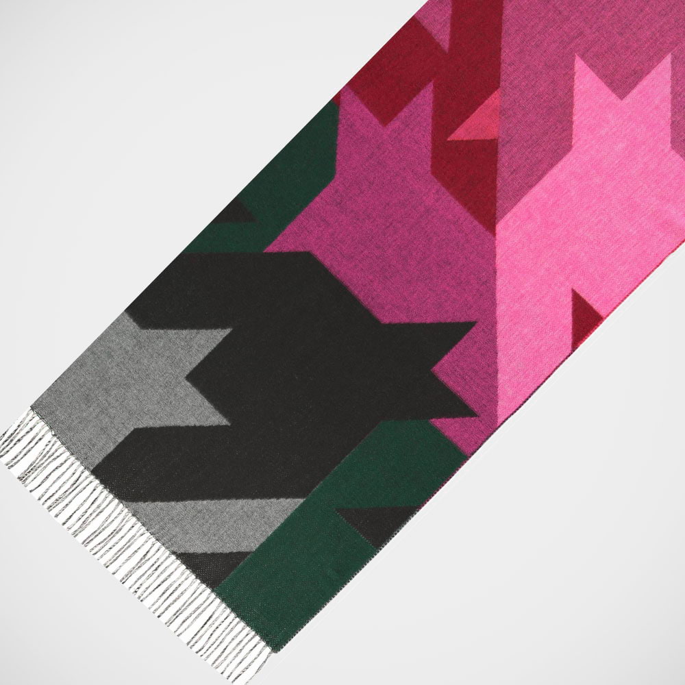 'Houndstooth - Fuchsia' Scarf
