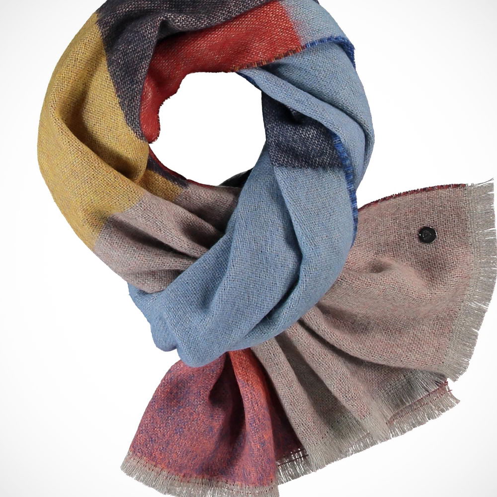 'Abstract Colour Blocks - French Blue' Scarf