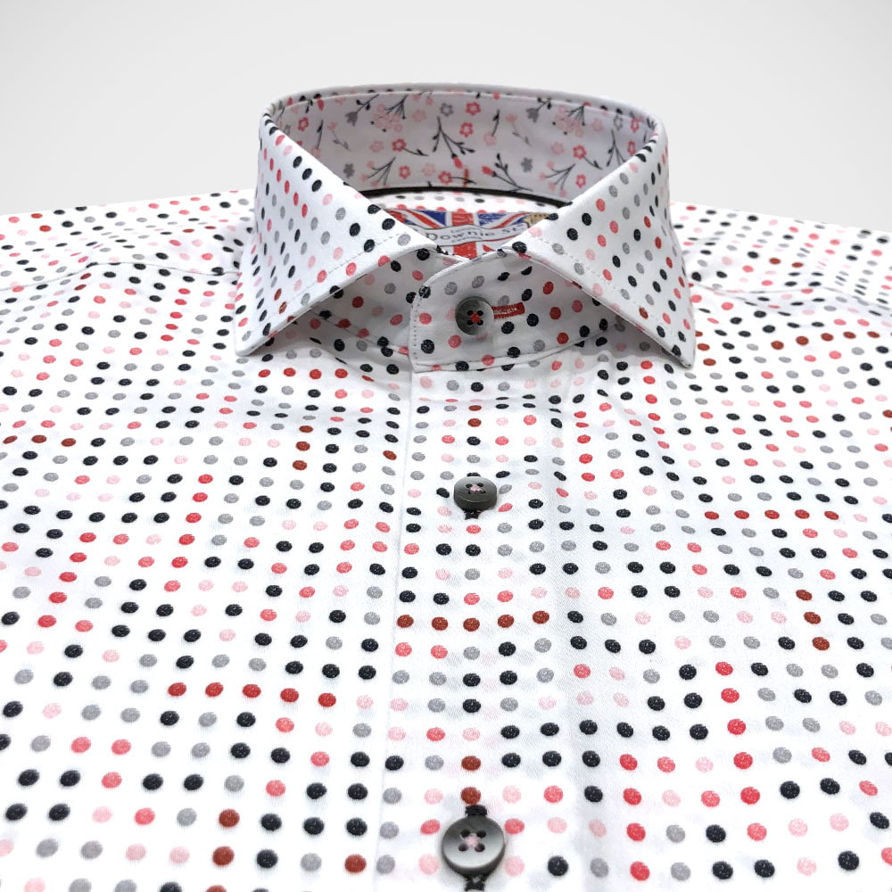 'Pink Dots' Short Sleeved Sport Shirt