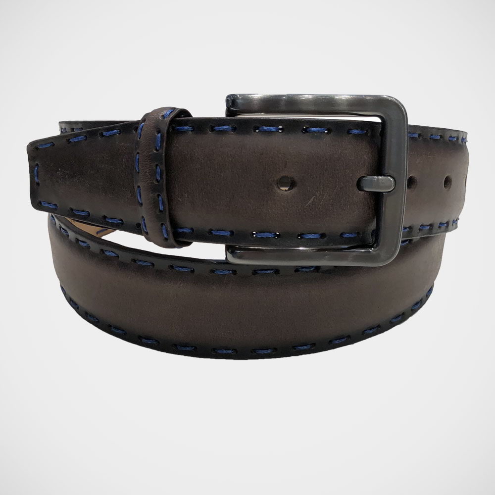 'Brown with Blue Stitching' Belt