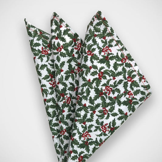 'Mistletoe' Christmas Pocket Square