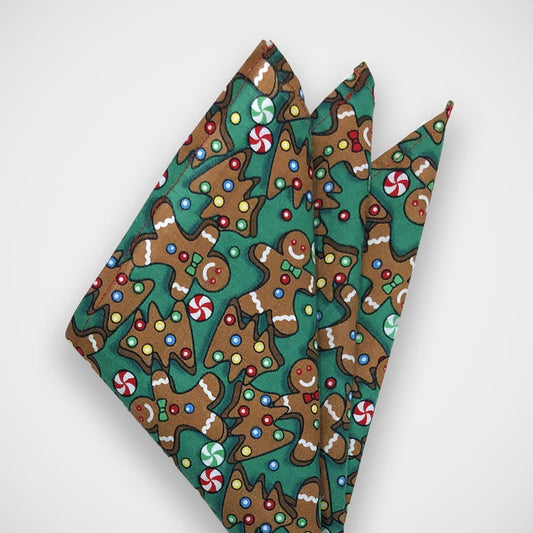 'Gingerbread' Christmas Pocket Square