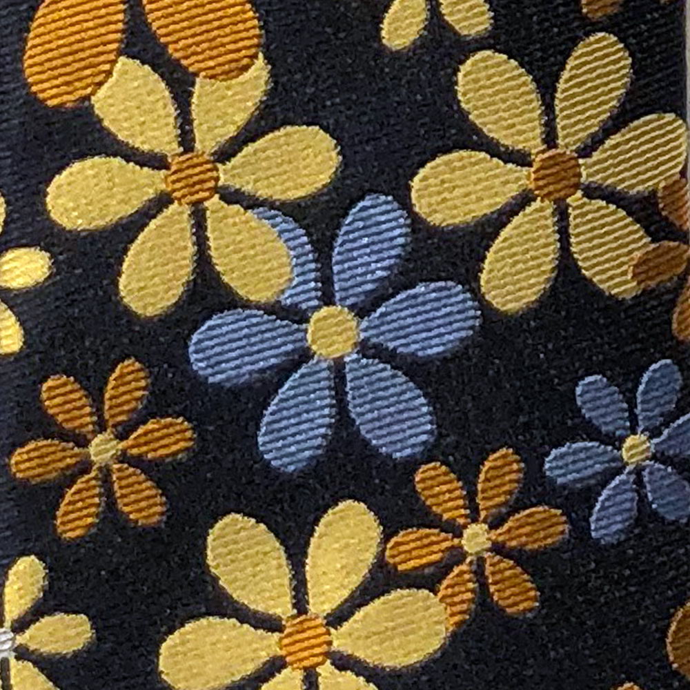 'Gold Daisies on Navy' Tie
