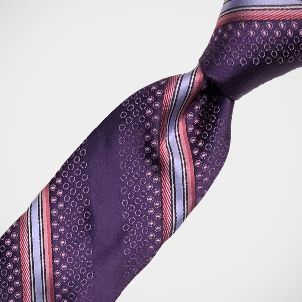 'Purple Retro Stripe' Tie
