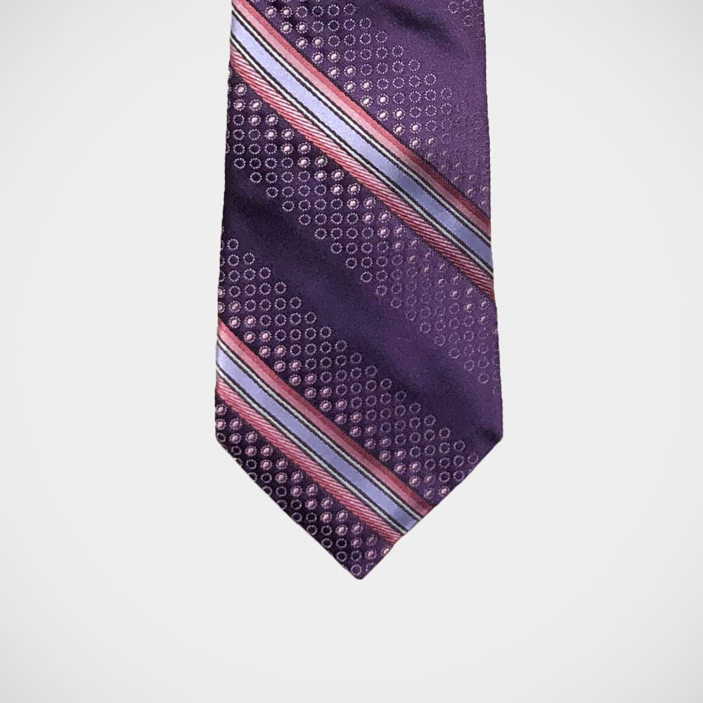 'Purple Retro Stripe' Tie