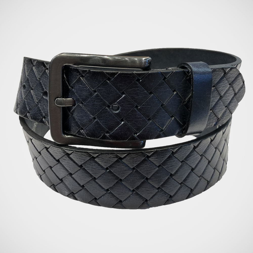 'Navy Basketweave' Belt