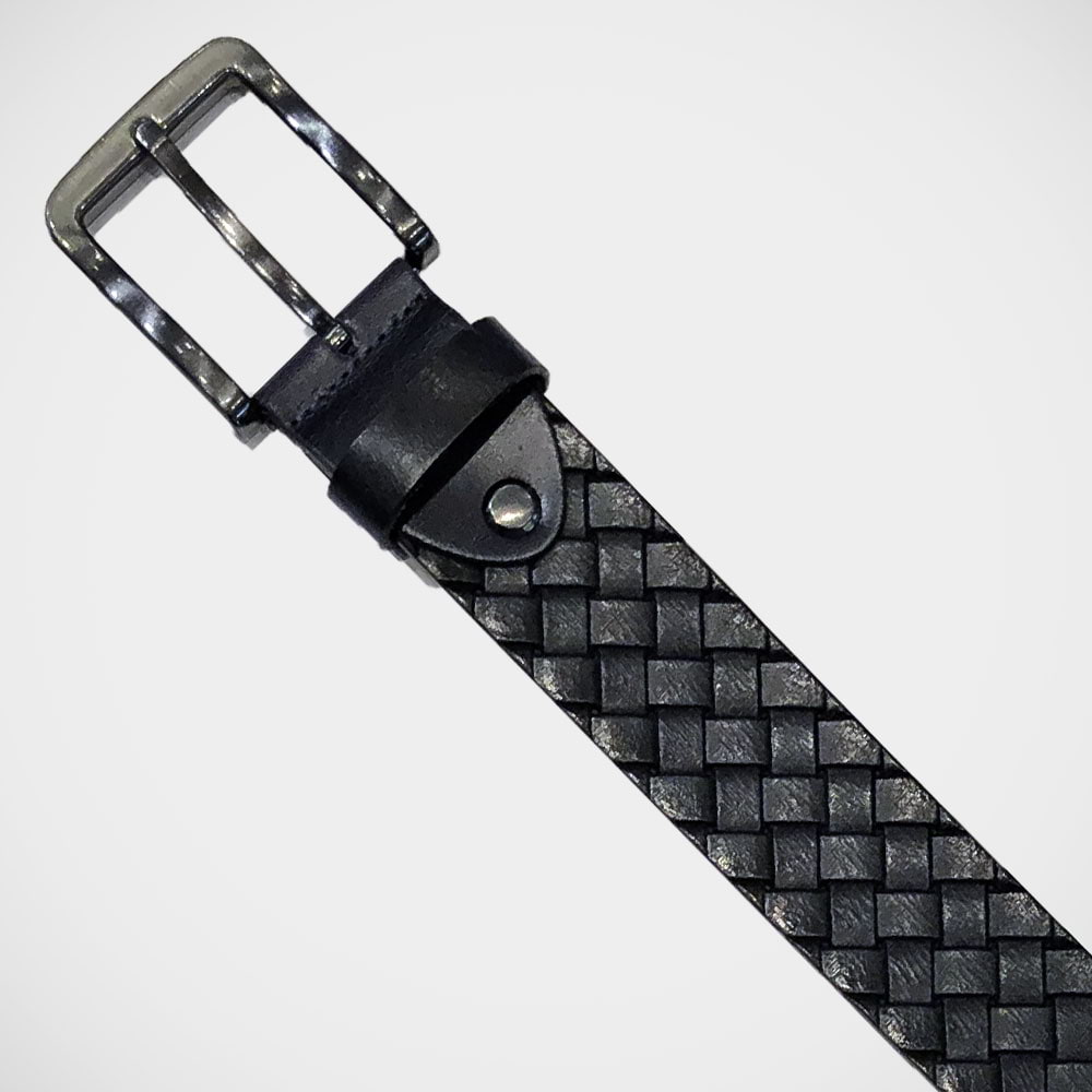 'Navy Basketweave' Belt