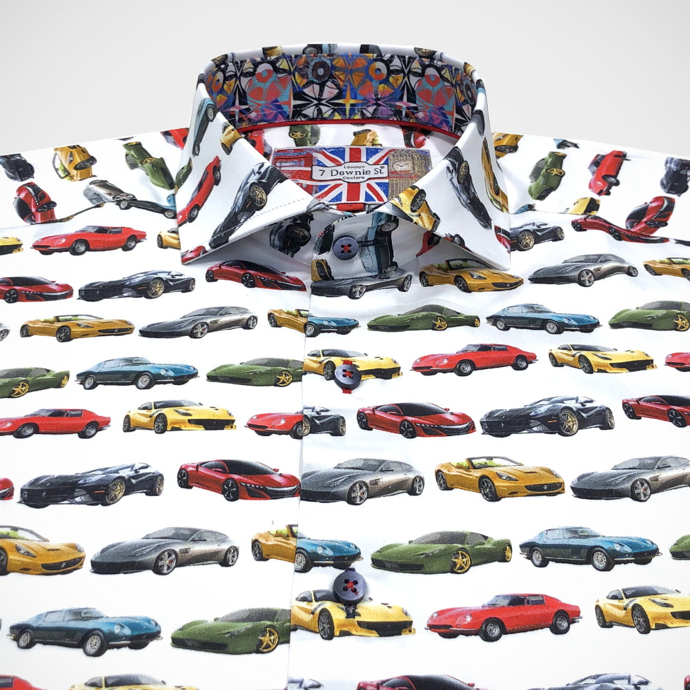 'Colourful Cars' Short Sleeved Sport Shirt