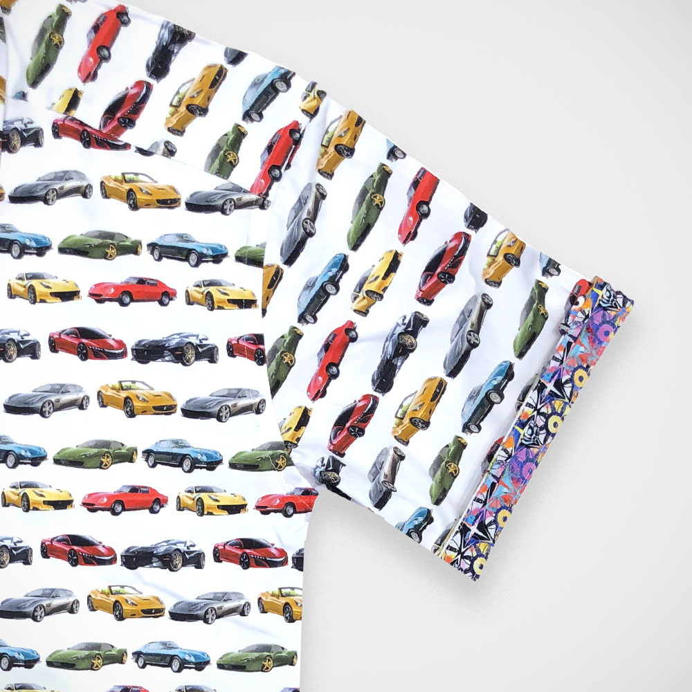 'Colourful Cars' Short Sleeved Sport Shirt