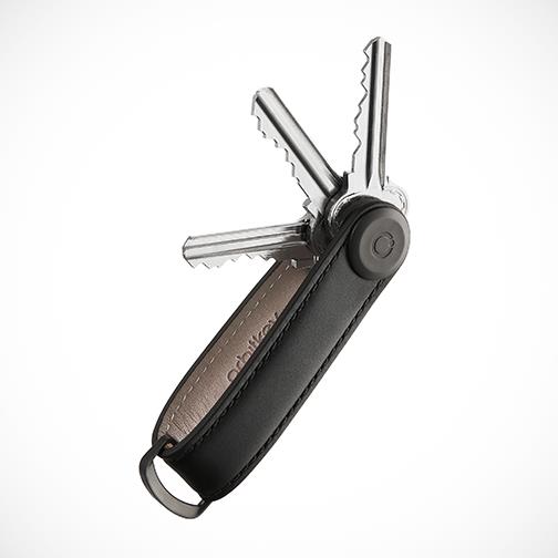 'Leather-Black with Black hardware' Keyring