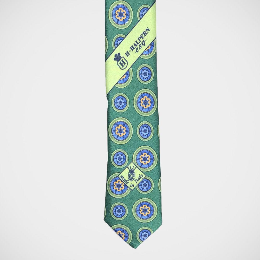 'Medallions on Green' Tie