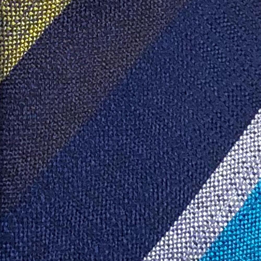 'Bold Stripe in Blue, Turquoise and Yellow' Tie