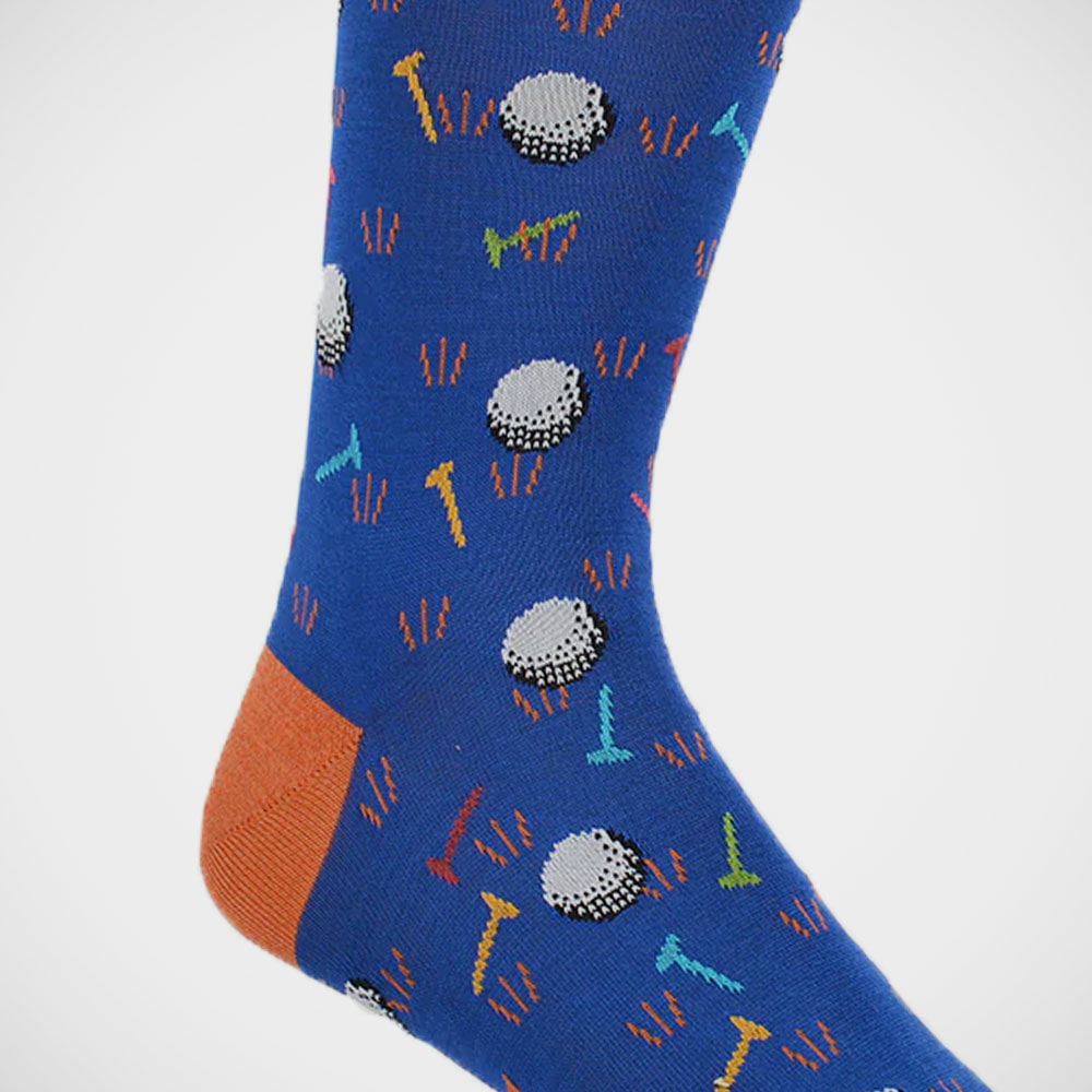 'Golf Balls on Blue' Socks