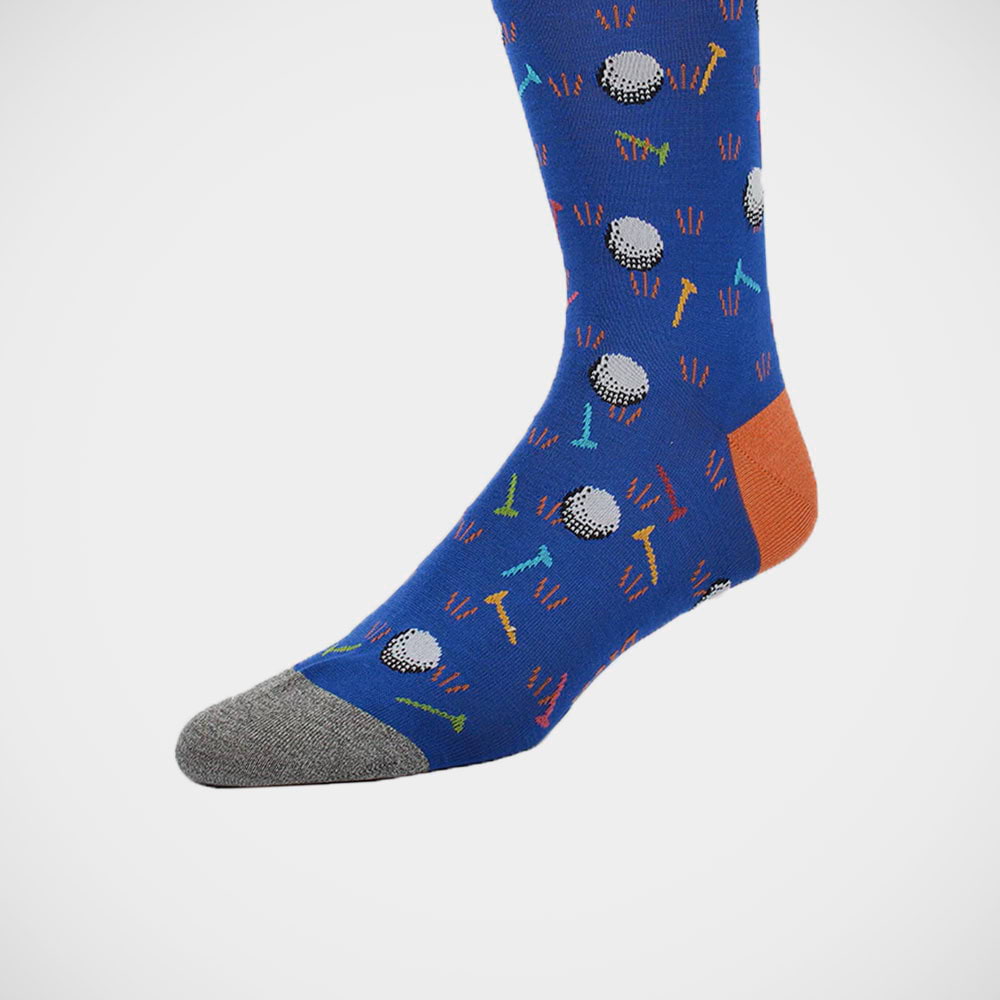 'Golf Balls on Blue' Socks