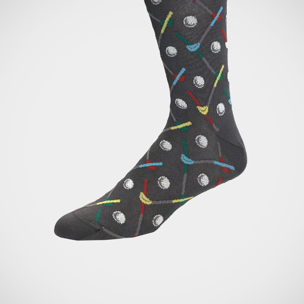 'Golf on Grey' Socks