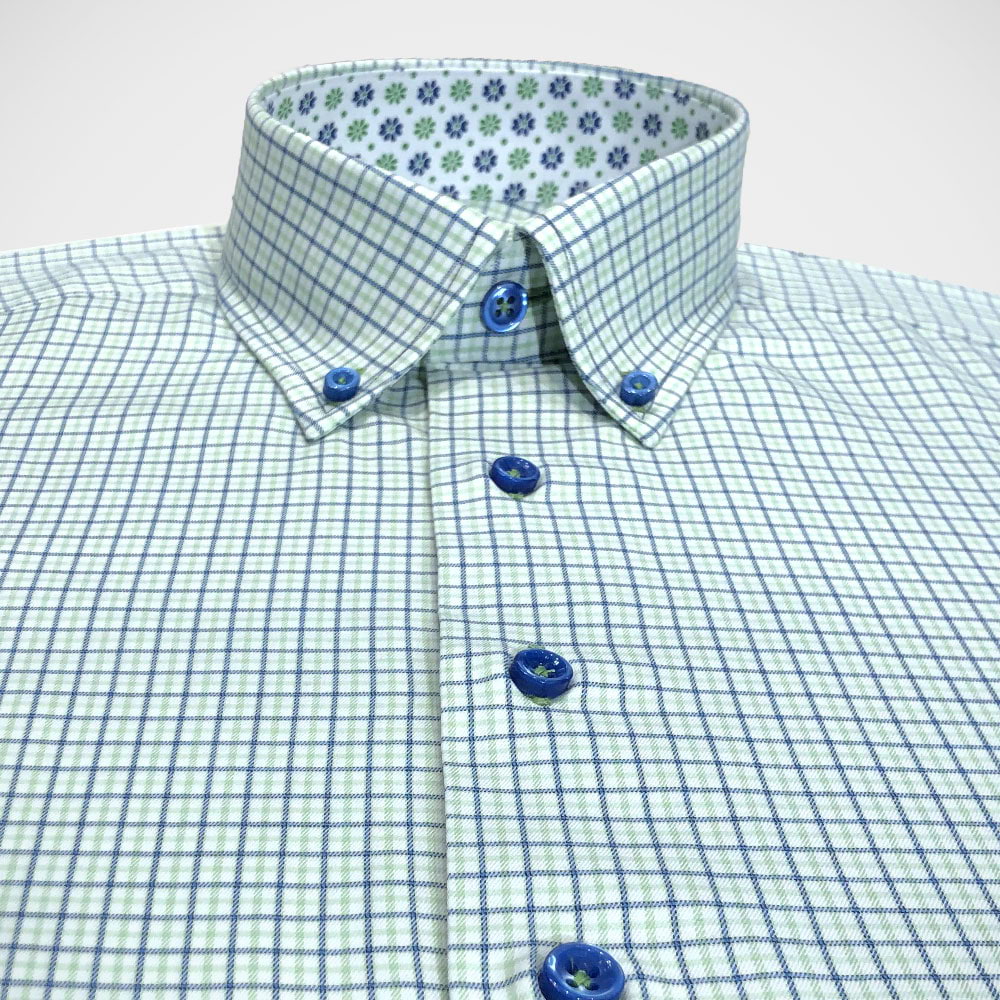 'Spring Green Check' Sport Shirt