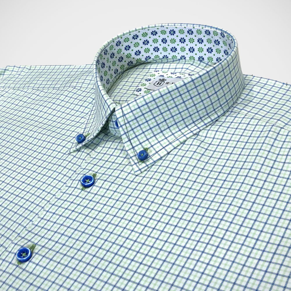 'Spring Green Check' Sport Shirt