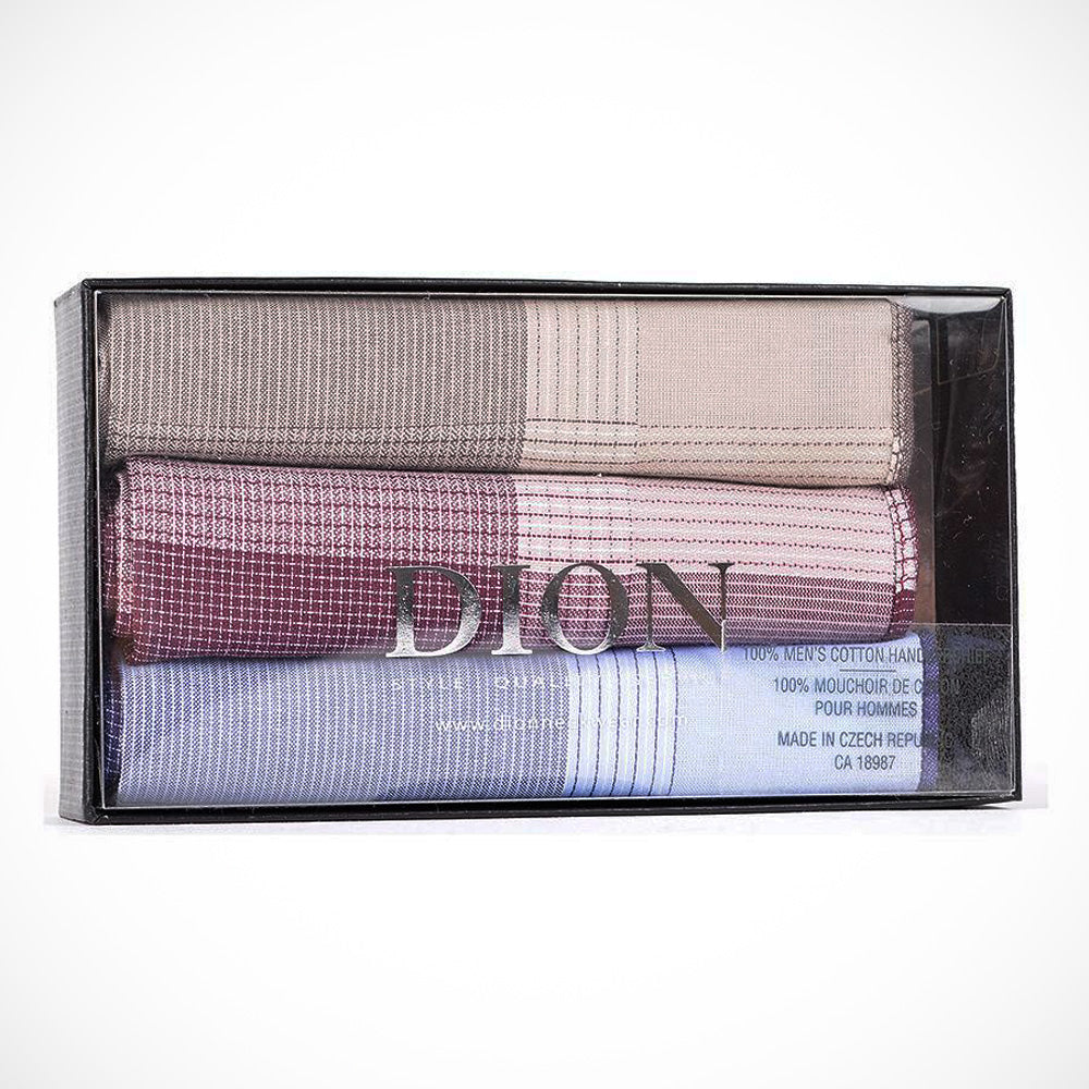 'Coloured Cotton 3-Pack' Handkerchiefs