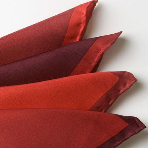 H. Halpern Esq. 'Shades of Red' pocket square folded