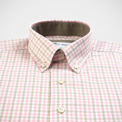 H. Halpern Esq. 'Olive & Pink Check' Button-Down