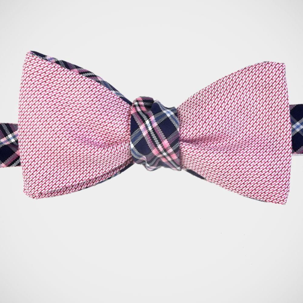 H. Halpern Esq. 'Blue & Pink Plaid' Reversible Bow Tie