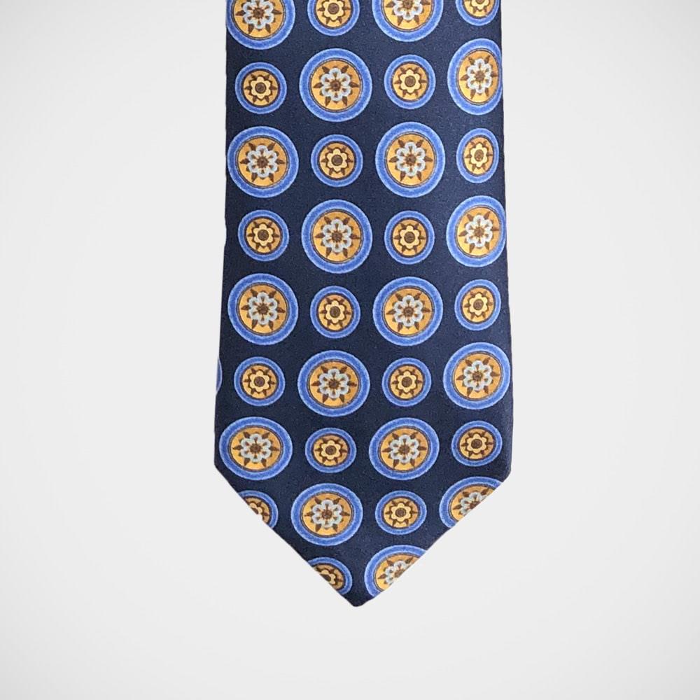 'Medallion on Blue' Tie