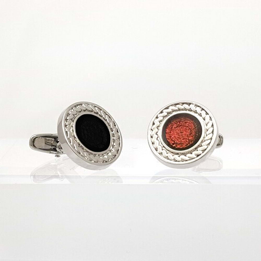 'Mix & Match, Orange & Black' Cufflinks