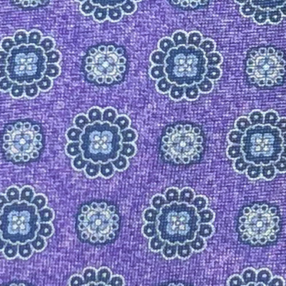 'Medallions on Purple' Tie