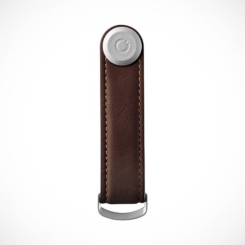 Orbitkey 'Leather-Espresso with Brown stitching' Keyring