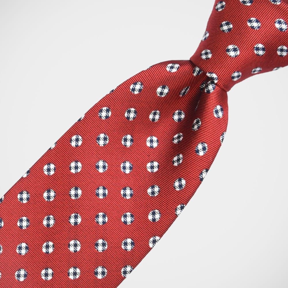 H. Halpern Esq. 'Check Dot on Red' Tie