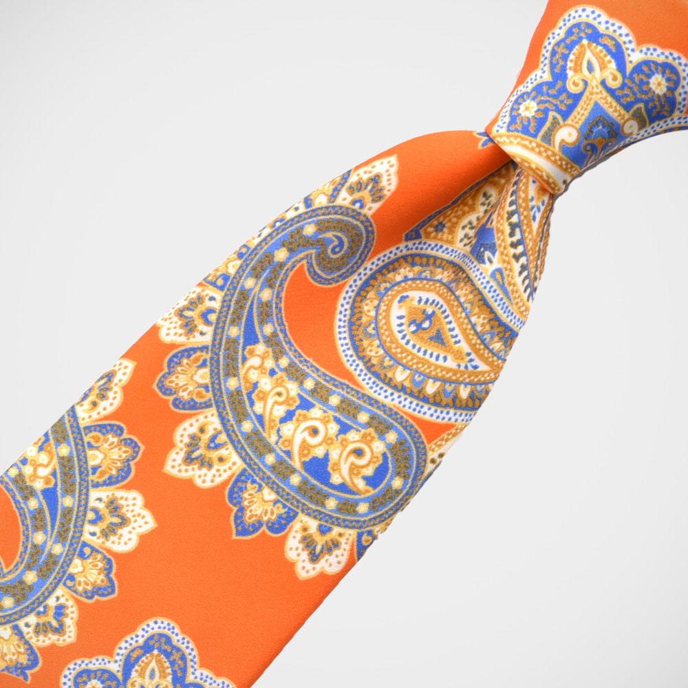 Orange Paisley' Tie